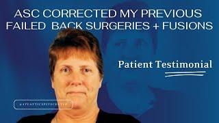 Atlantic Spine Center Corrected Previous Failed Back Surgeries + Helped Regain Feeling in her Leg