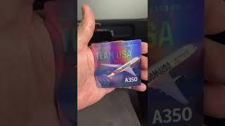 Unique DELTA Airlines Trading Card #63 Airbus A350 #aviationlovers #deltaairlines #shorts #aviation