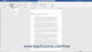 Word 2019 and 365 Tutorial Using Headers and Footers Microsoft Training