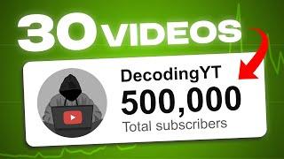 How I Got 500K Subscribers with ONLY 30 Videos