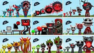 ALL PHASES OF SPRUNKI FAMILY SIZE COMPARISON [PART 2] IN GARRY'S MOD!