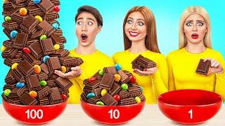 تحدي 100 طبقة من الطعام | حيل المطبخ اللذيذة TeenDO Challenge