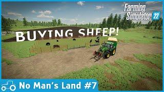 No Man's Land #7 FS22 Timelapse Building a Sheep Pasture, Buying Sheep, Sowing Soybeans & Grass