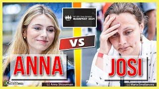 Josefine Heinemann vs. Anna Cramling | Schacholympiade Budapest 2024