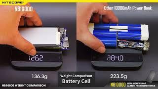 NITECORE powerbank NB10000 Weight Comparison !!!