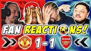 ARSENAL FANS FURIOUS  REACTION TO MAN UTD 1-1 ARSENAL | PREMIER LEAGUE FAN REACTIONS