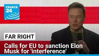 Europe's far right: Calls for EU to sanction Elon Musk for 'interference' • FRANCE 24 English