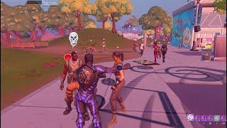 OG Skull Trooper With Black Knight Shield In Party Royale Gameplay 