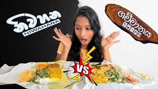 නිවහන Vs ගම්මානය | Budget එකට හොදම තැන| Best rice & curry review #budgetfood #buffet #foodreview