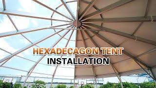Round Tent Installation Video of Hexadecagon Tent from Liri Tent