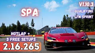 FERRARI 296 GT3 | SPA 2.16.2 | HOTLAP + FREE SETUP | ACC v1.10