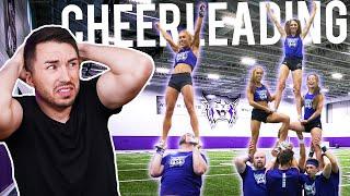 Men Try Cheerleading for the First Time with National Champions!