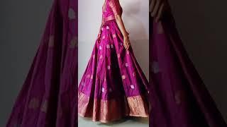 Convert Saree into Beautiful Long Gown with Belt | #shorts | Roopa's glamstyle