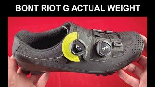 Bont Riot G Cycling Shoe actual weight - how accurate is the manufacturer?