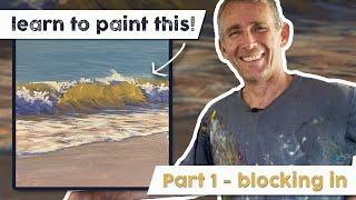 Learn to Paint This Gorgeous Wave - Part 1 | Tutorial with Mark Waller