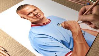 Drawing Erling Haaland (Manchester City) • Time Lapse