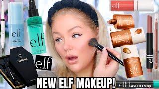 Testing ALL *NEW* VIRAL elf Makeup Elf Bronzing Drops, Power Grip Setting Spray, Primer Stick +more