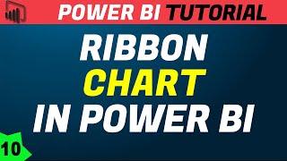 How to create Ribbon chart in Power BI | Power BI Ribbon chart example | Power BI tutorial #powerbi