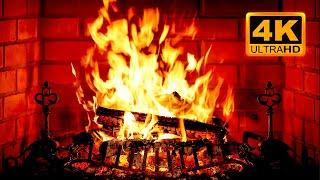  Cozy Fireplace 4K (12 HOURS). Fireplace with Crackling Fire Sounds. Crackling Fireplace 4K