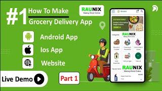 How to Make Grocery App Online Kirana StoreHow To Make Online Grocery App  Part 1  #Raunix