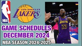 LOS ANGELES LAKERS GAMES SCHEDULES DECEMBER 2024 | NBA SEASON 2024-25