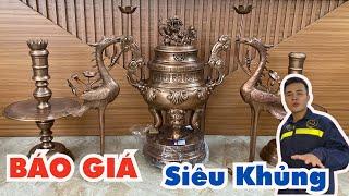 Bộ Ngũ Sự Hàng Sòi Báo Giá Bộ Đỉnh Đồng Đồng Đỏ