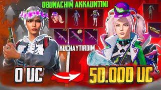 $50.000 UC  OBUNACHIM AKKAUNTINI KUCHAYTIRDIM - JUDA OMADLI OPEN-KEYS  - PUBG Mobile