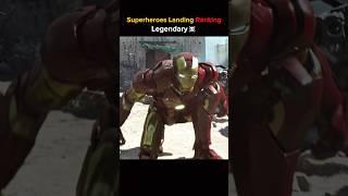 Cringe to Legendary Superheroes Landing Ranking ️ #shorts