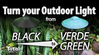 Turn your Outdoor Light from Black to Verde Green FAST! by Total Outdoor Lighting