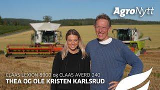 CLAAS AVERO 240 og CLAAS LEXION 8900 | Karlsrud Gård