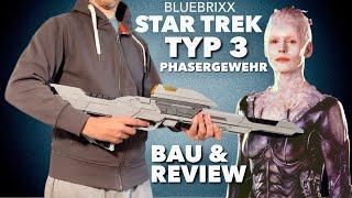 STAR TREK Typ 3 Phaser Gewehr - Bluebrixx  1:1 Modellbausatz aus Klemmbausteinen - Bau & REVIEW