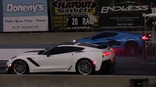 C7 ZR1 vs C8 Corvette & Supercharged C5 1/4 Mile