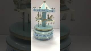 Ahşap atlı karınca müzik kutusu nostaljik dönen dekoratif biblo