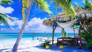 Relaxing Jazz Music and Smooth Waves to Relax in the Beach Scenes | Elegant Bossa Nova Jazz the Sea