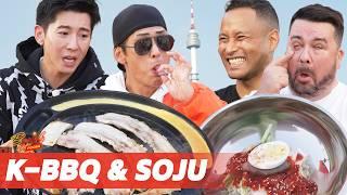 KoreanFood show! 2M view guests show real K-BBQ & Soju mukbang! | Joon & Brian BYOB EP.5 #KoreanFood