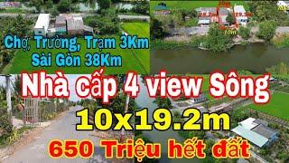 Nhà vườn Long An | Nhà cấp 4 giá rẻ đẹp view sông 650 triệu hết đất (Đã bán)