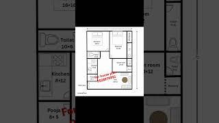 2bhk with parking||2 bedroom house plan #houseplancreator #housedesign #home