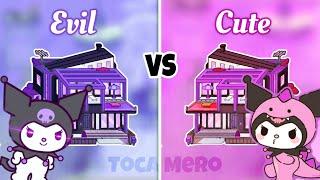 Toca Life World | Cute Kuromi vs Evil Kuromi  Cute Modern Mansion [ Full toca house gameplay ]