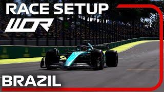 WOR F1 23 BRAZIL - Qualify Lap + RACE Setup 