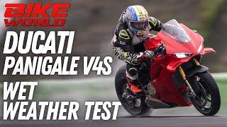 How Good Are Rider Aids? | Ducati Panigale V4S Wet Weather Track Test