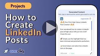 How to Create a High-Value LinkedIn Post in OneCliq