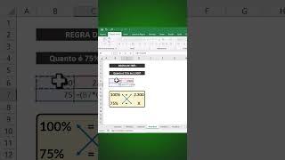 Como Calcular REGRA DE 3 no Excel #shorts