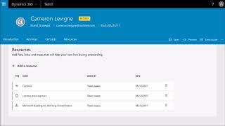 Dynamics 365 for Talent - Onboard - Hiring Manager Experience