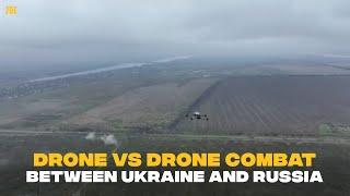 Drone vs drone warfare spotted as Ukraine downs Russian drone