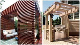 Small Backyard Oasis, 65 (White) Wood and Steel Pergola Design Ideas