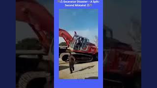 ️ Excavator Disaster – A Split Second Mistake! ️  #safetyfirst #safetyexpo #hse #workplacesafety