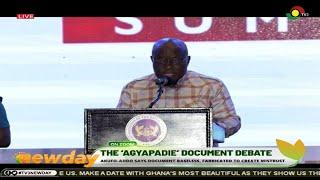 #TV3NewDay: President Akufo-Addo responds to the 'Agyapadie' document, calling it baseless.