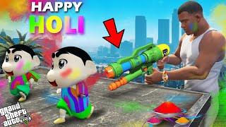 GTA 5 : Franklin Celebrates Holi With Shinchan & Pinchan In GTA 5 !