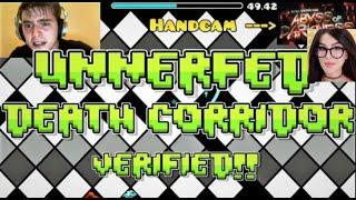 UNNERFED DEATH CORRIDOR VERIFIED!!!!! (NEW TOP 1)(RACE AGAINST @n1ckxd) Geometry Dash