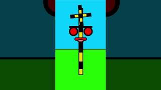 【踏切アニメ】Railroad crossing that turns into a helicopter　　#fumikiri#AnimatedRailroadFun